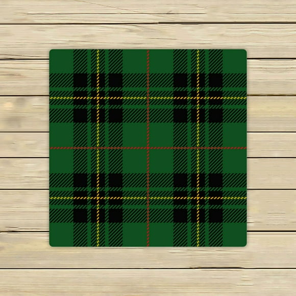 3dRose White West Highland Terrier Pattern Over Green Tartan Towel 15 x 22 